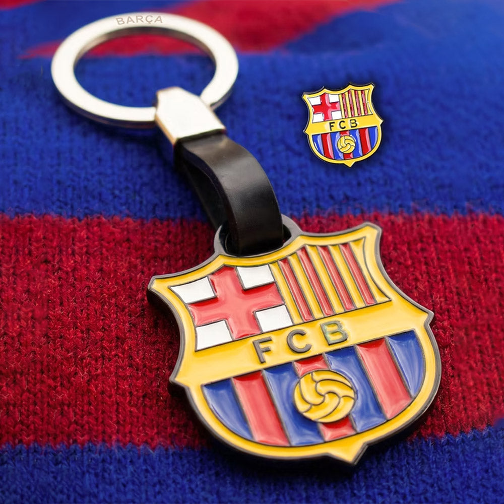 FC Barcelona sleutelhanger zwart + pin
