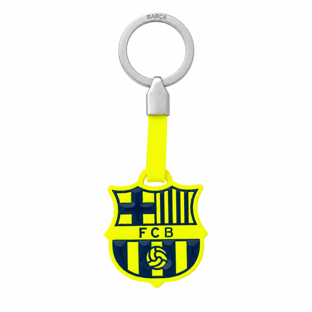 FC Barcelona sleutelhanger logo fluo geel