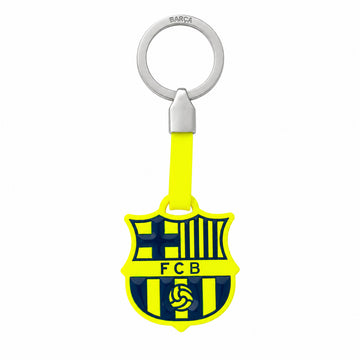 FC Barcelona sleutelhanger logo fluo geel