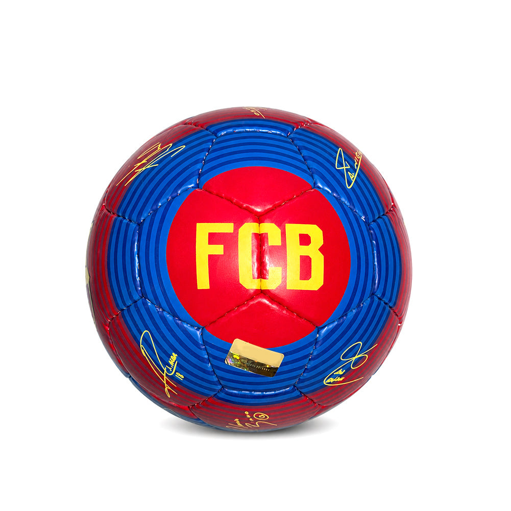 FC Barcelona bal Home retro handtekeningen maat 2 (Mini)