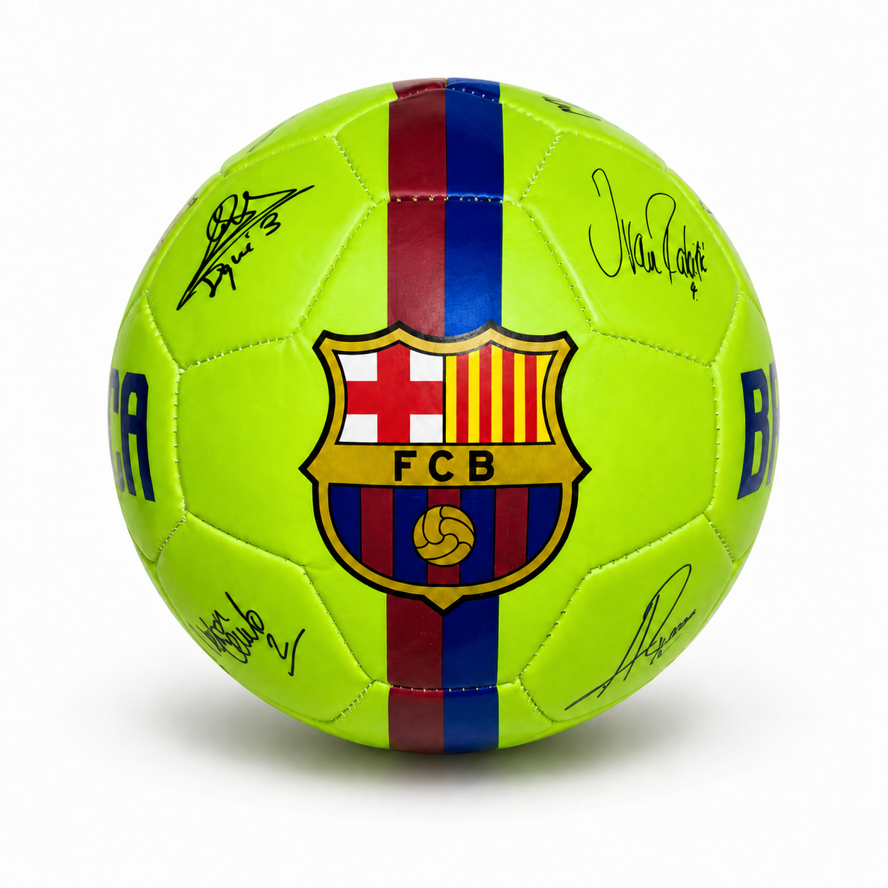 FC Barcelona bal away retro handtekeningen groen