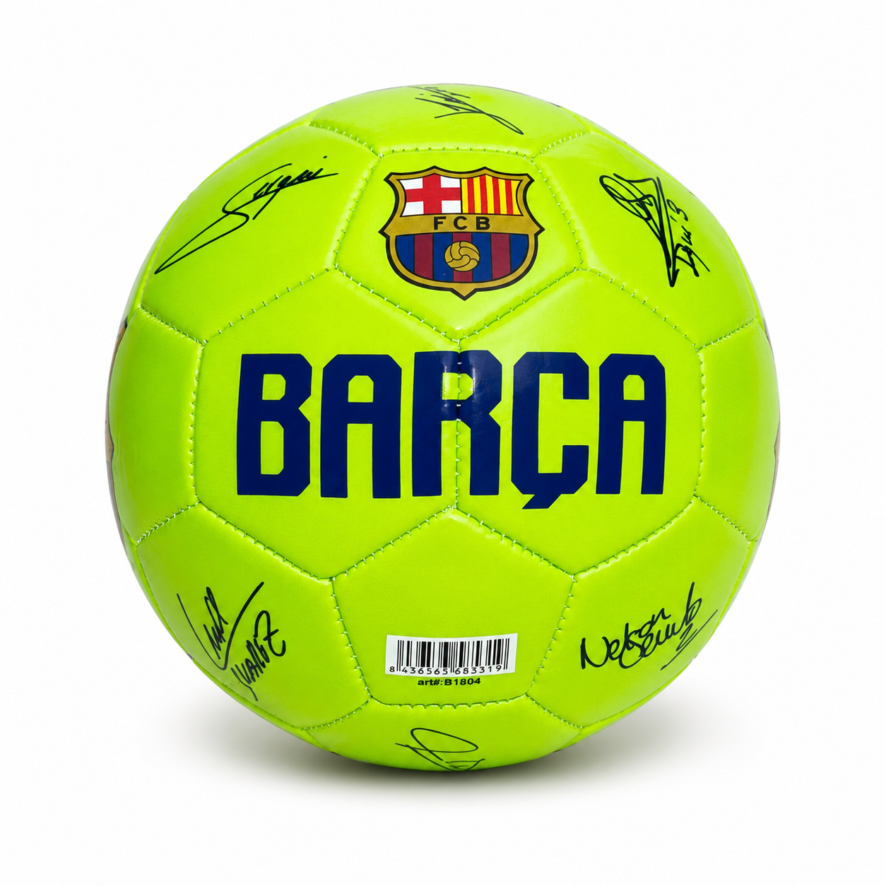 FC Barcelona bal away retro handtekeningen groen