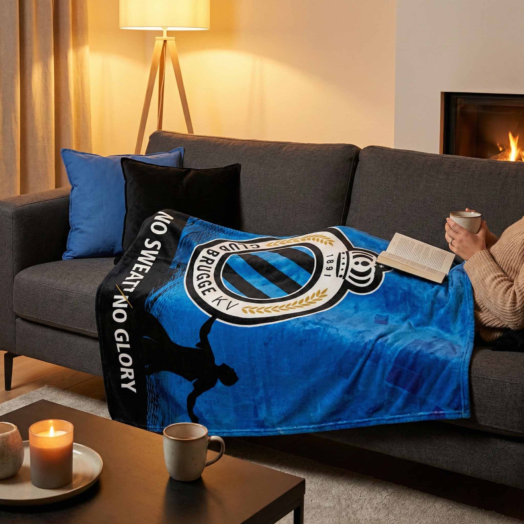 Club Brugge deken No Sweat No Glory 130 x 170 cm