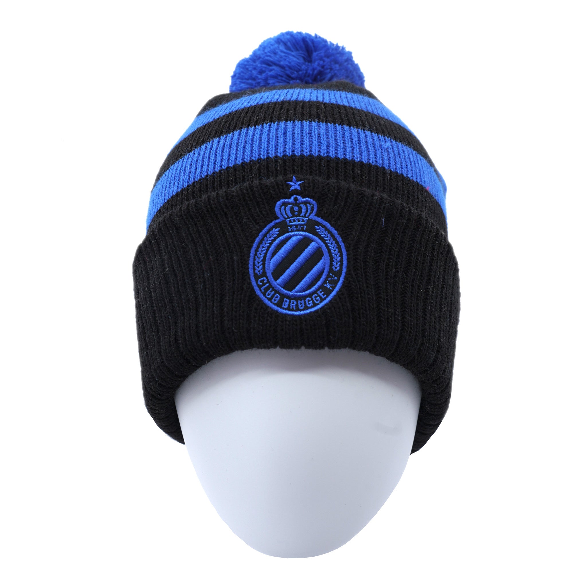 Bonnet pompon Club Brugge noir/bleu