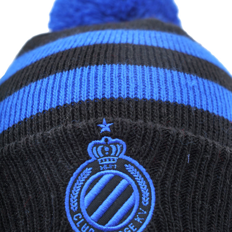 Bonnet pompon Club Brugge noir/bleu