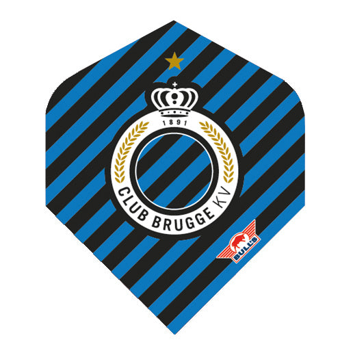 Club Brugge flights set Bull's 9 pieces stripes