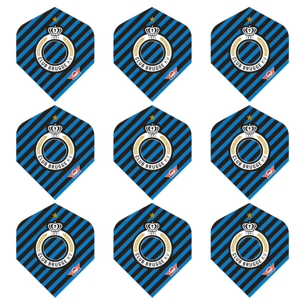 Club Brugge flights set Bull's 9 pieces stripes