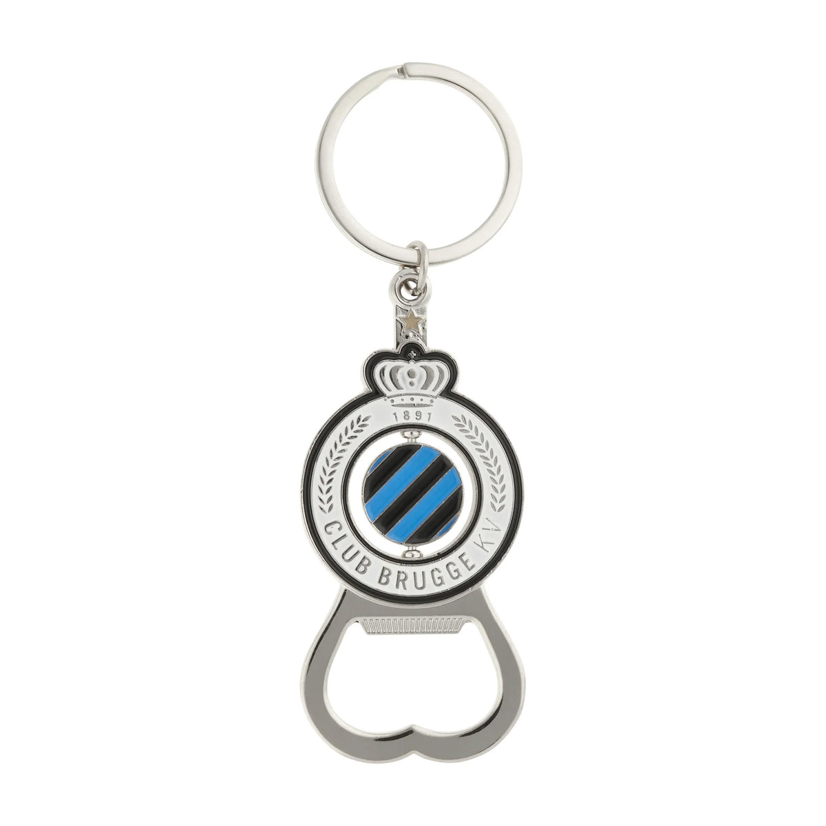 Ouvre-bouteille spinner avec logo du porte-clés du Club de Bruges