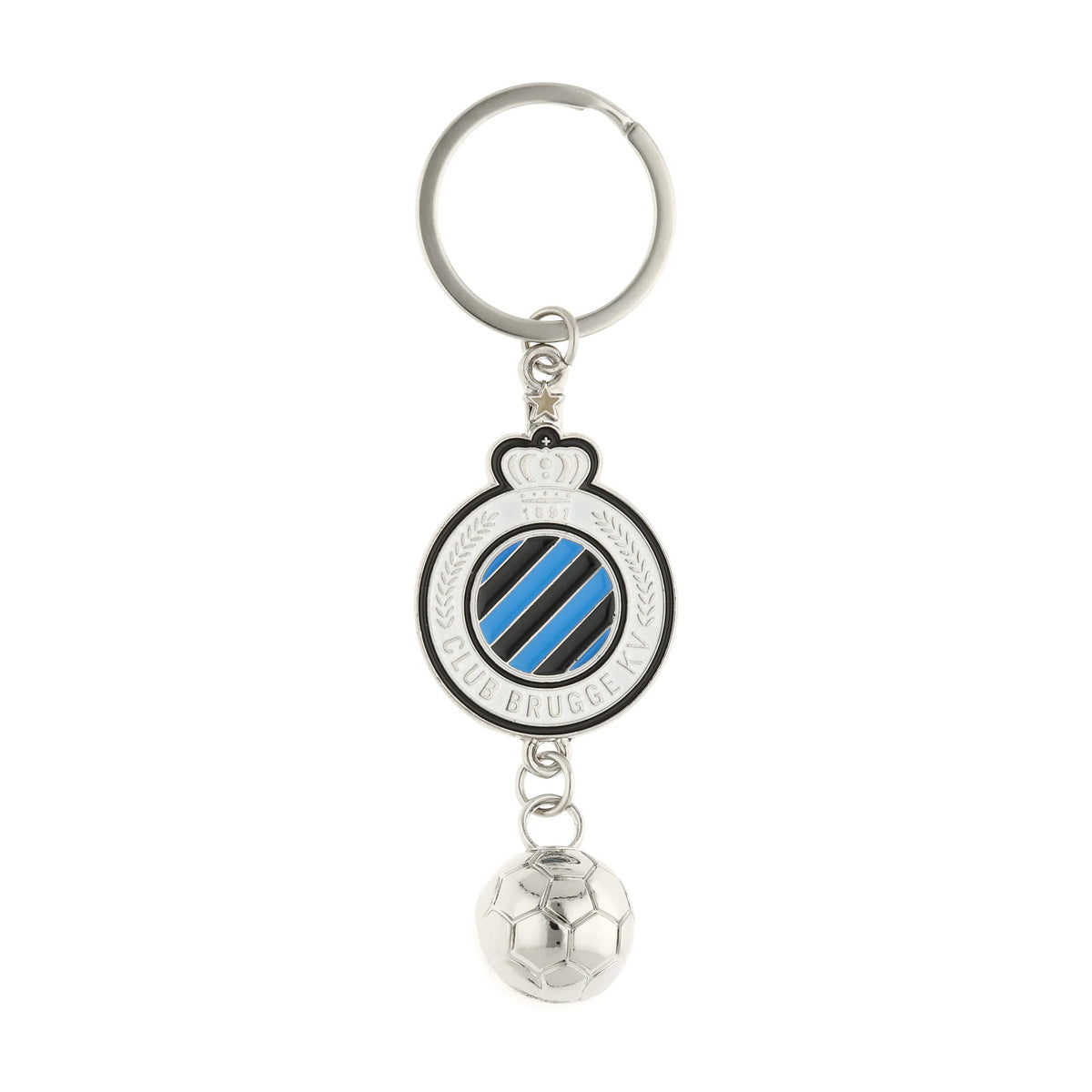 Club Brugge keychain logo with football