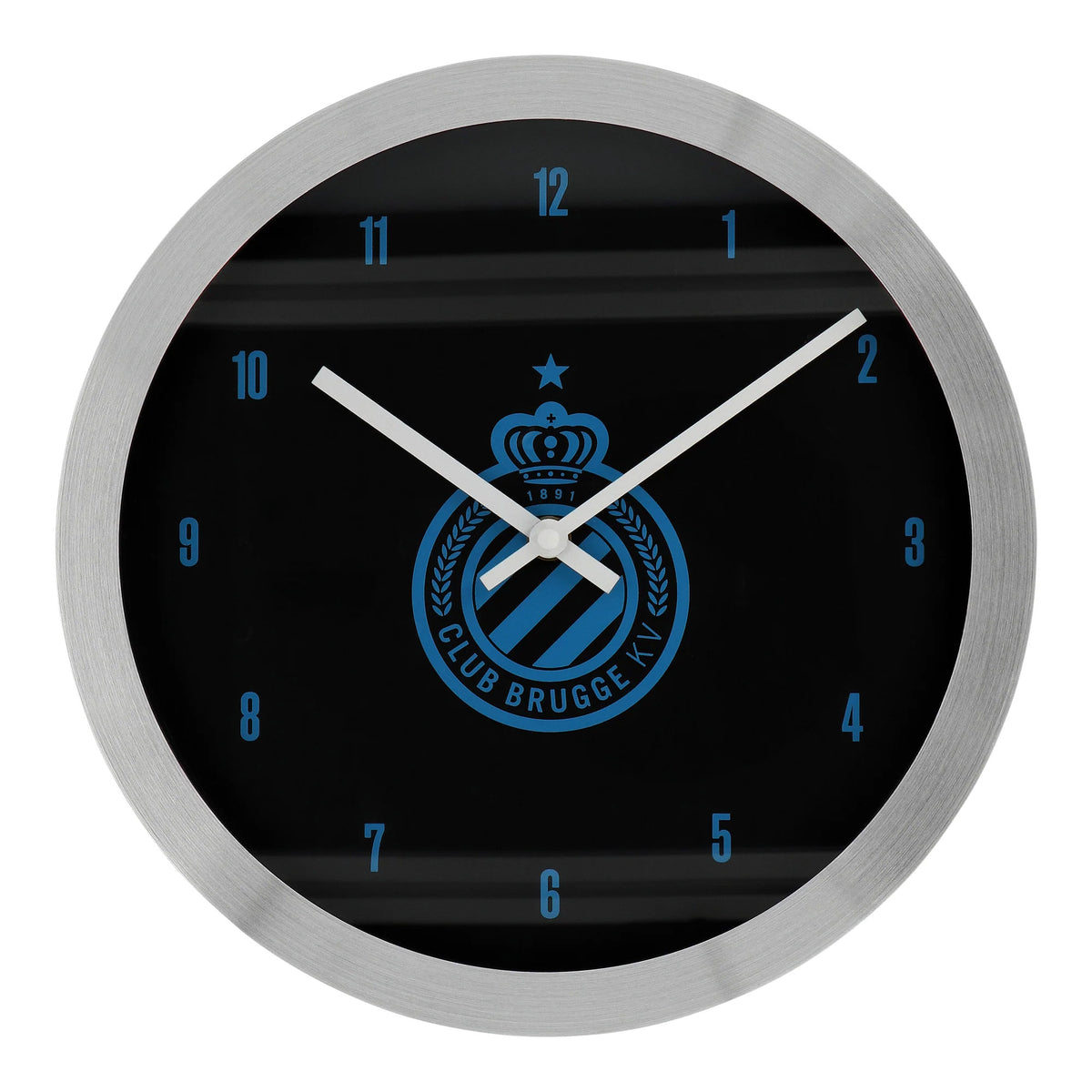 Club Brugge wandklok rond metallic