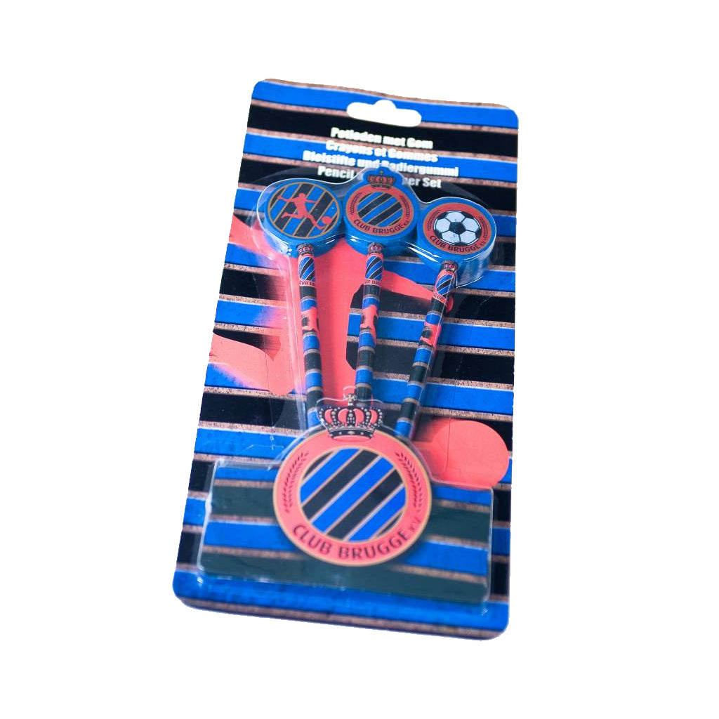 Club Brugge potloden met gom