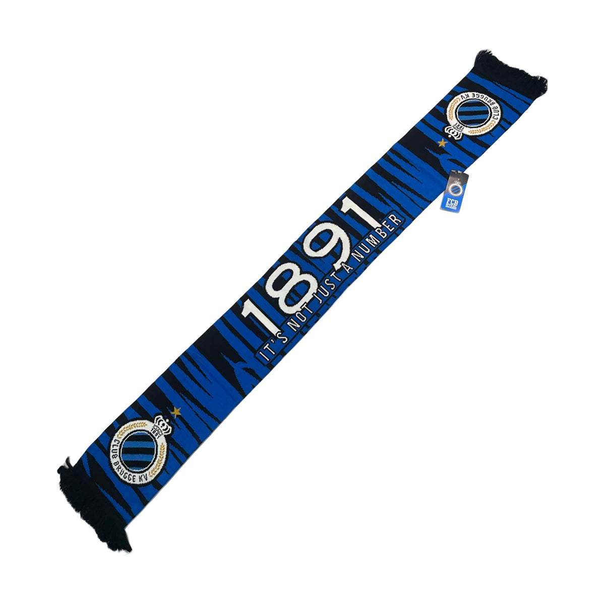 Club Brugge scarf 1891 zebra print blue