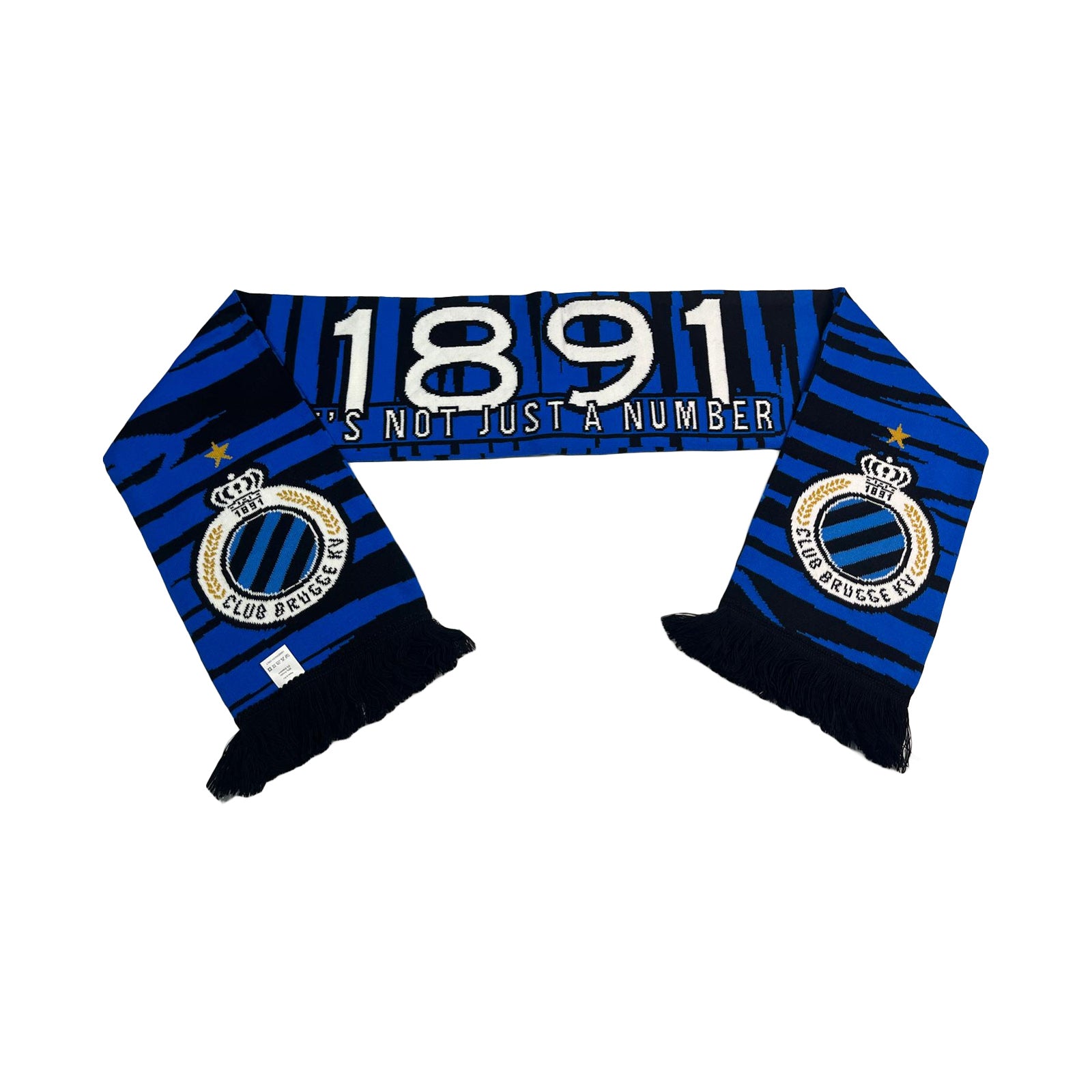 Club Brugge sjaal 1891 zebraprint blauw