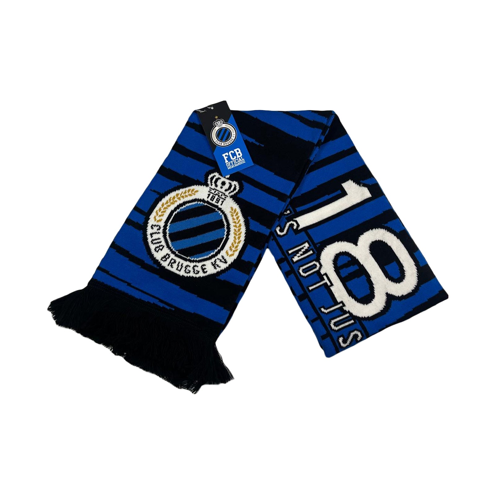 Club Brugge sjaal 1891 zebraprint blauw