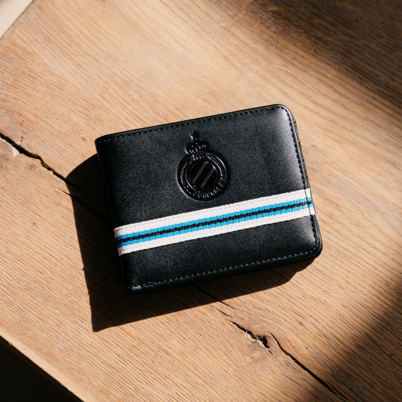 Club Brugge portefeuille reliëf logo zwart