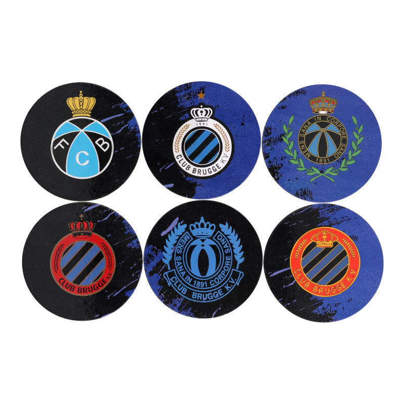 Club Brugge retro onderzetters - onderleggers 6 stuks