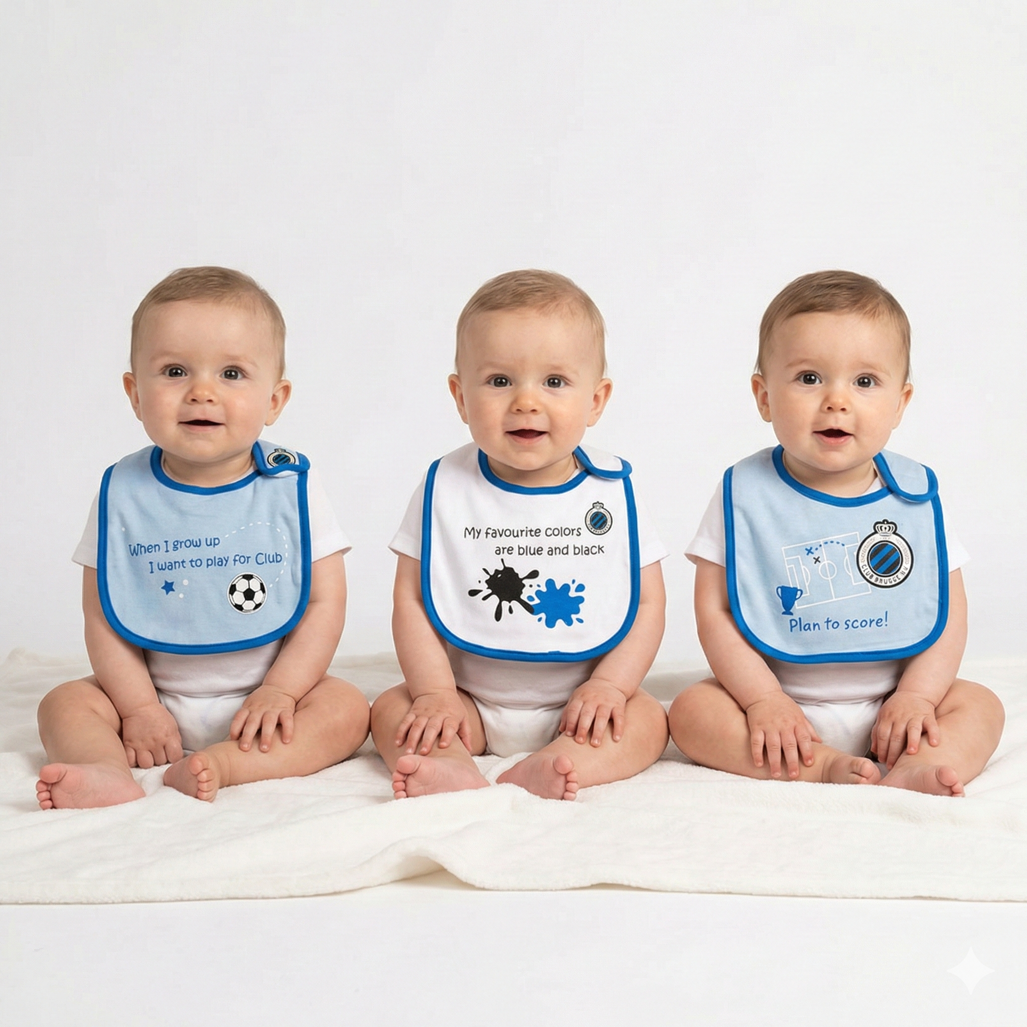 Club Brugge Slabbetjes set 3 stuks