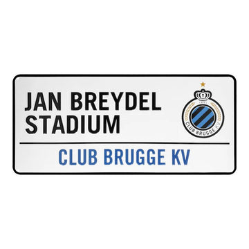 Club Brugge street sign wit 40 x 18 cm