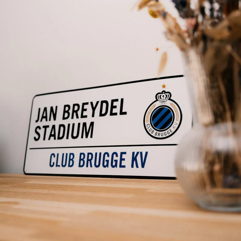 Club Brugge street sign wit 40 x 18 cm