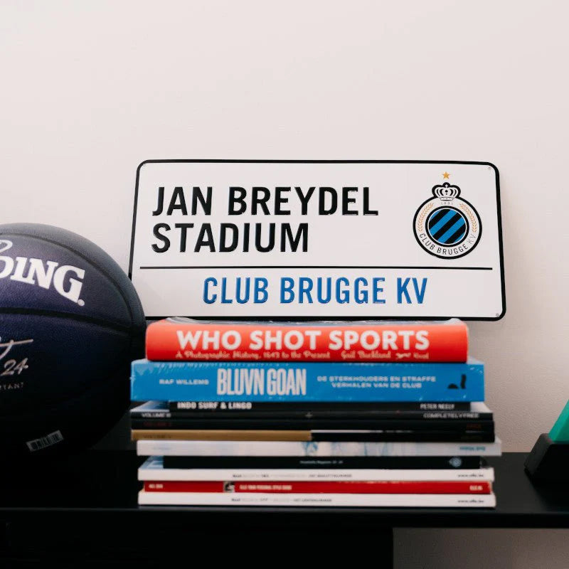 Club Brugge street sign wit 40 x 18 cm