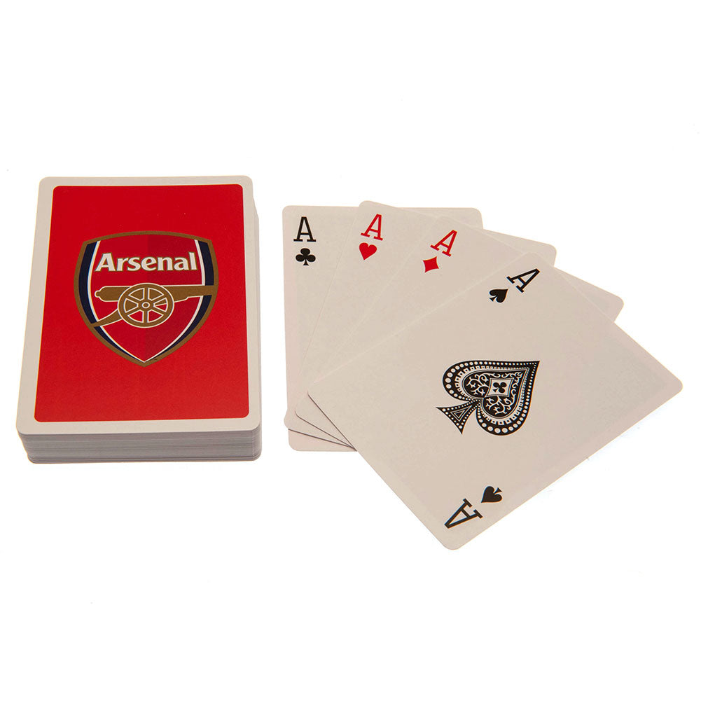 Arsenal playing cards red