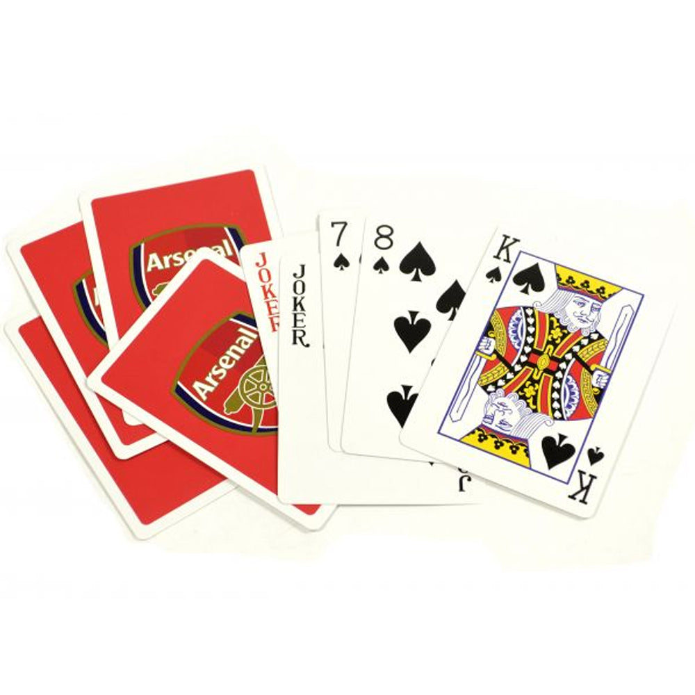 Arsenal playing cards red