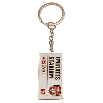 Arsenal sleutelhangerplaat Emirates Stadium wit