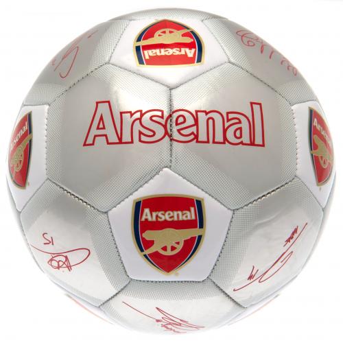 Arsenal ball signatures silver