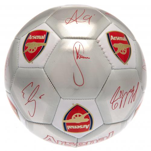 Arsenal ball signatures silver