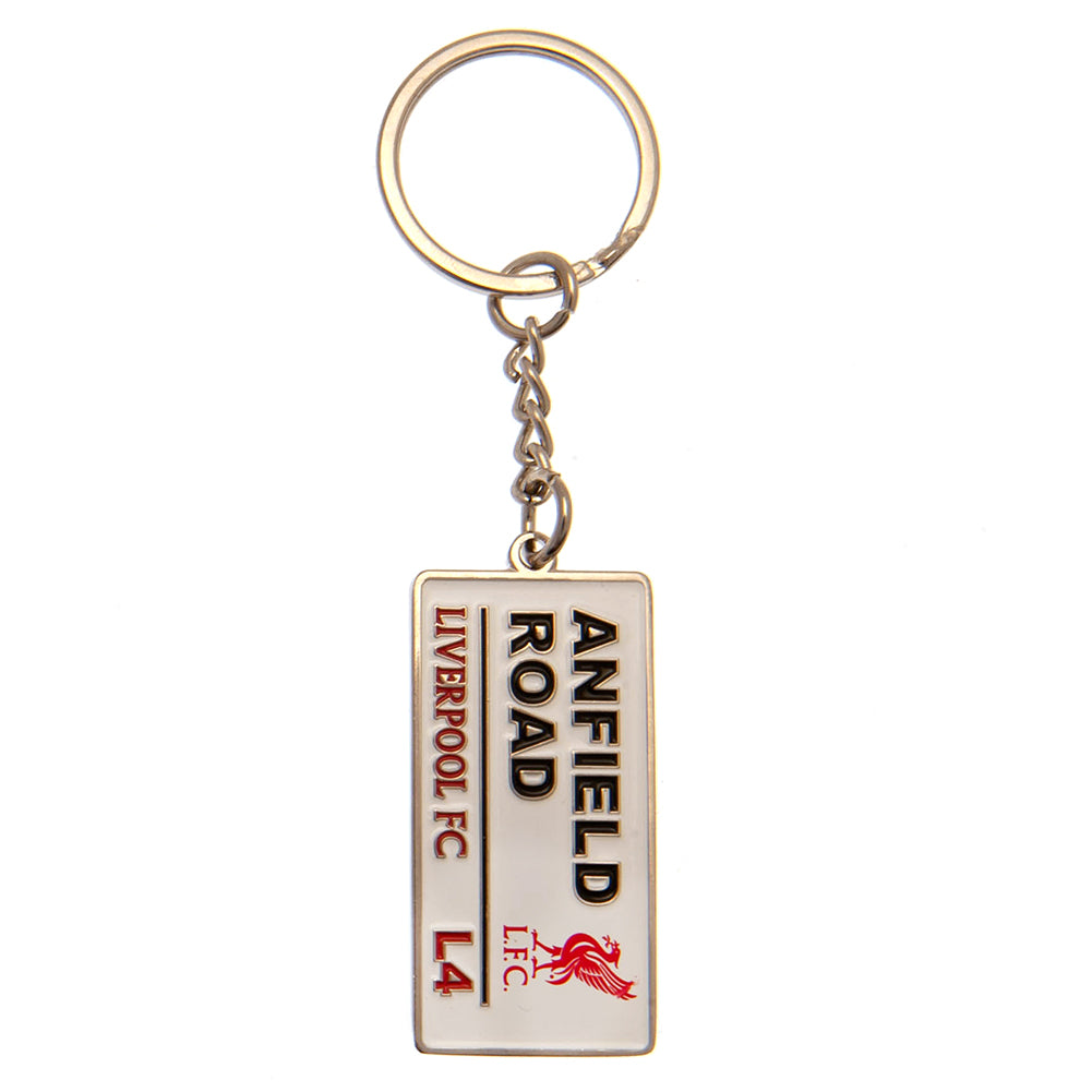 Liverpool key ring plate Anfield Road white