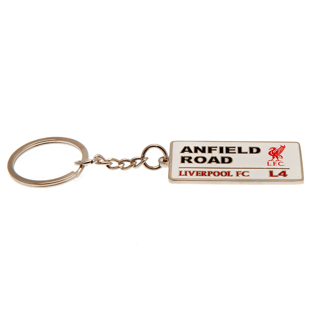 Liverpool key ring plate Anfield Road white