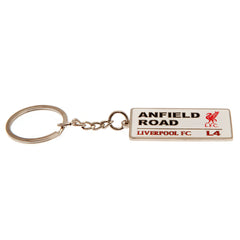 Liverpool key ring plate Anfield Road white