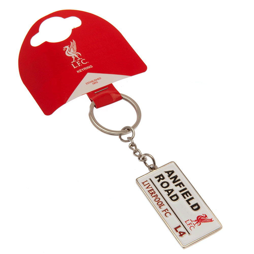 Liverpool key ring plate Anfield Road white