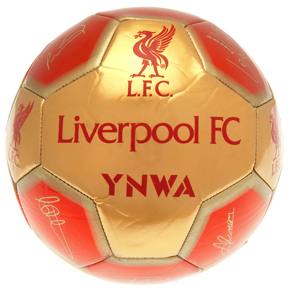 Liverpool ball signatures YNWA red/gold