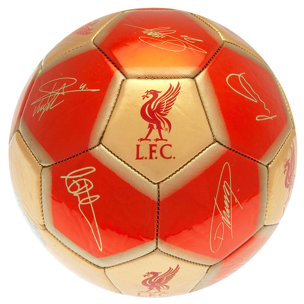 Ballon Liverpool signatures YNWA rouge/or