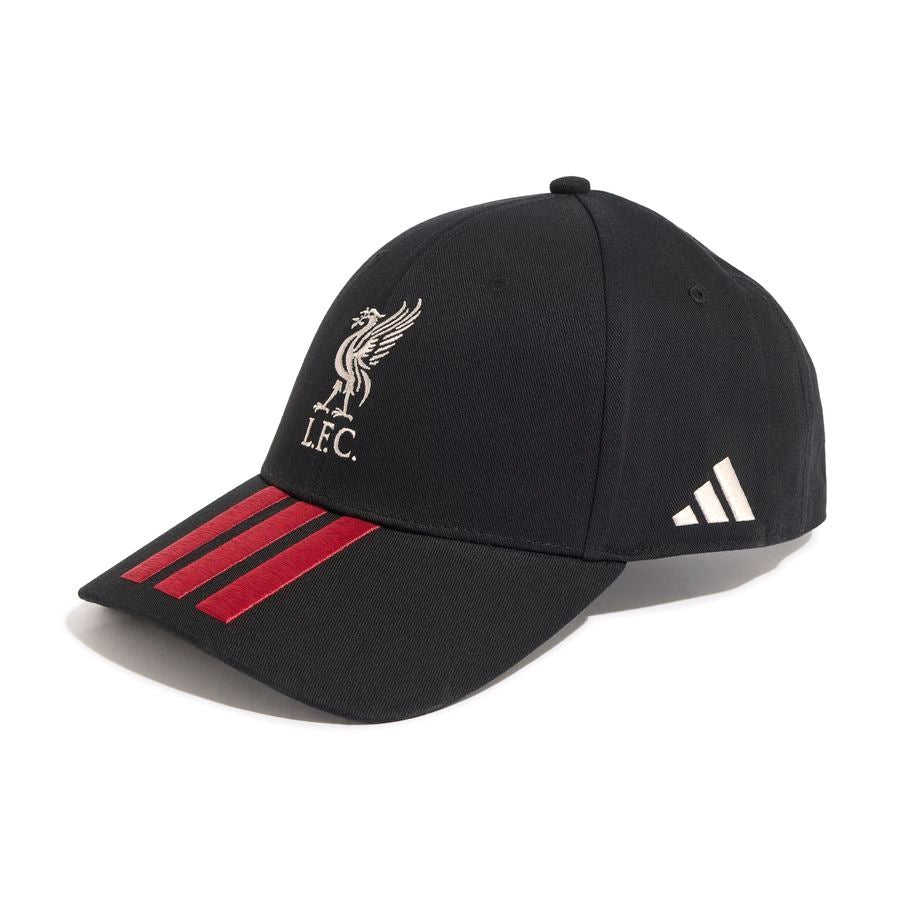 Liverpool pet Adidas 3 strepen zwart/rood