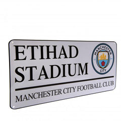 Manchester City plaat wit 40 x 18 cm