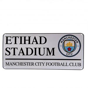 Manchester City plaat wit 40 x 18 cm