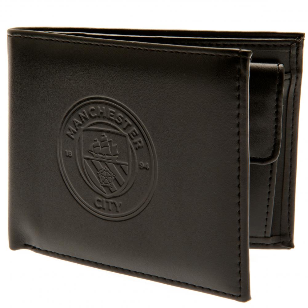 Manchester City portefeuille leder reliëf logo