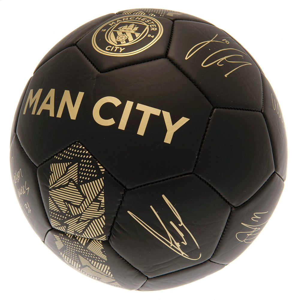 Manchester City ball signatures phantom black/gold