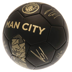 Signatures du ballon Manchester City fantôme noir/or