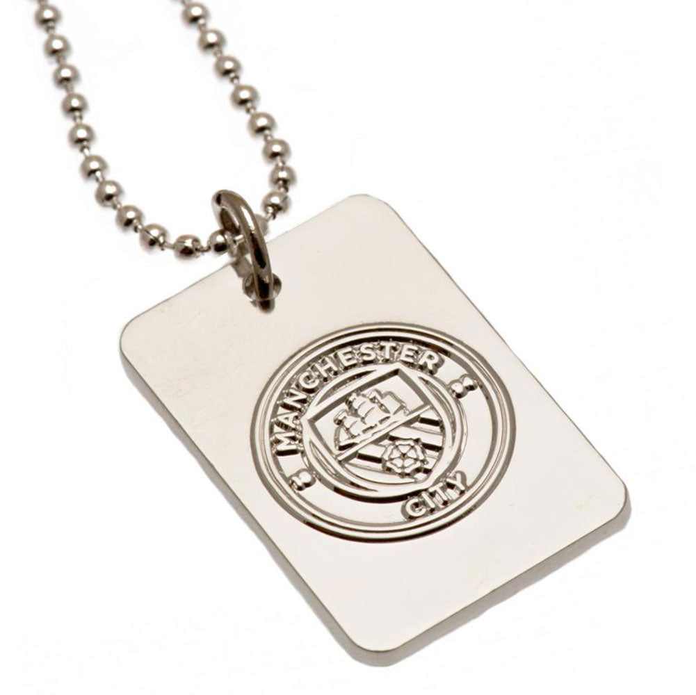 Manchester City chain dog tag metal