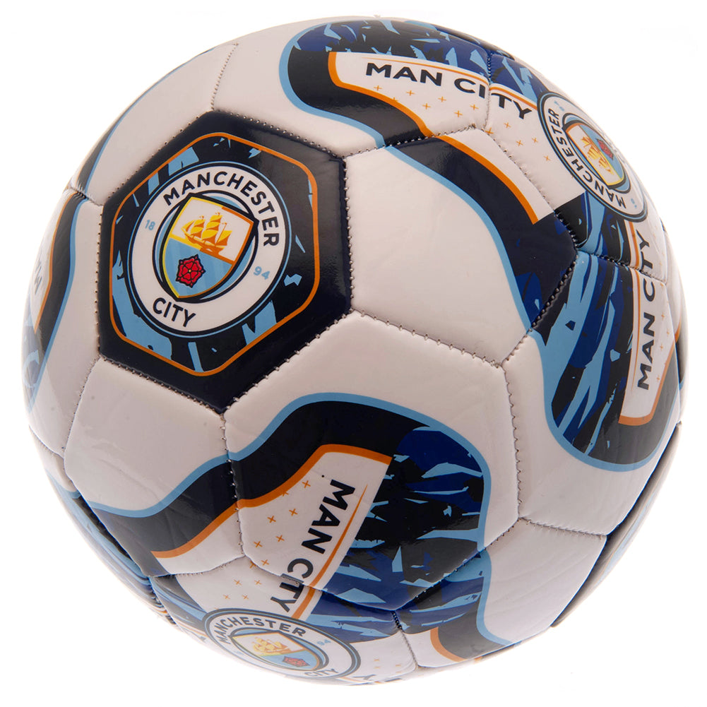 Manchester City ball signatures SIG blue