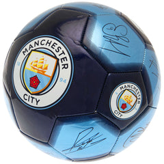 Manchester City ball signatures SIG blue