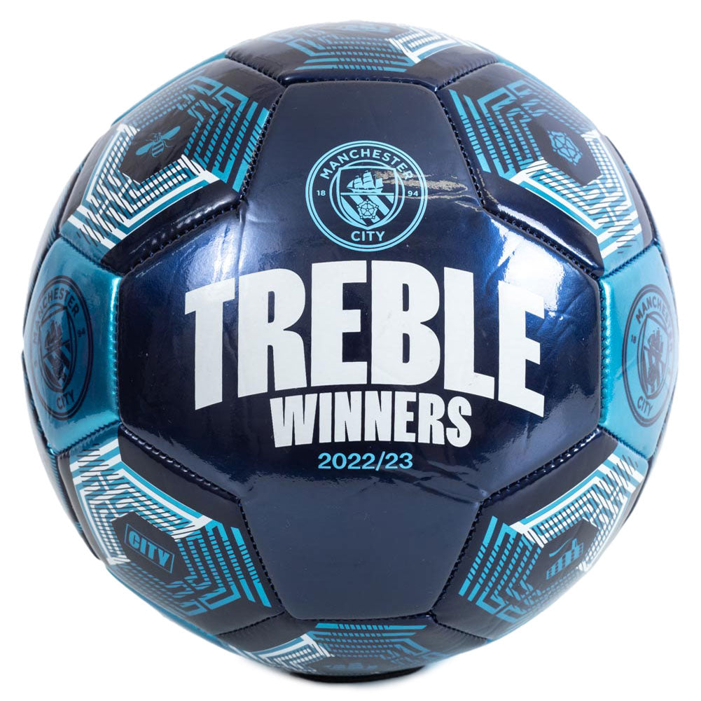 Manchester City ball signatures SIG blue