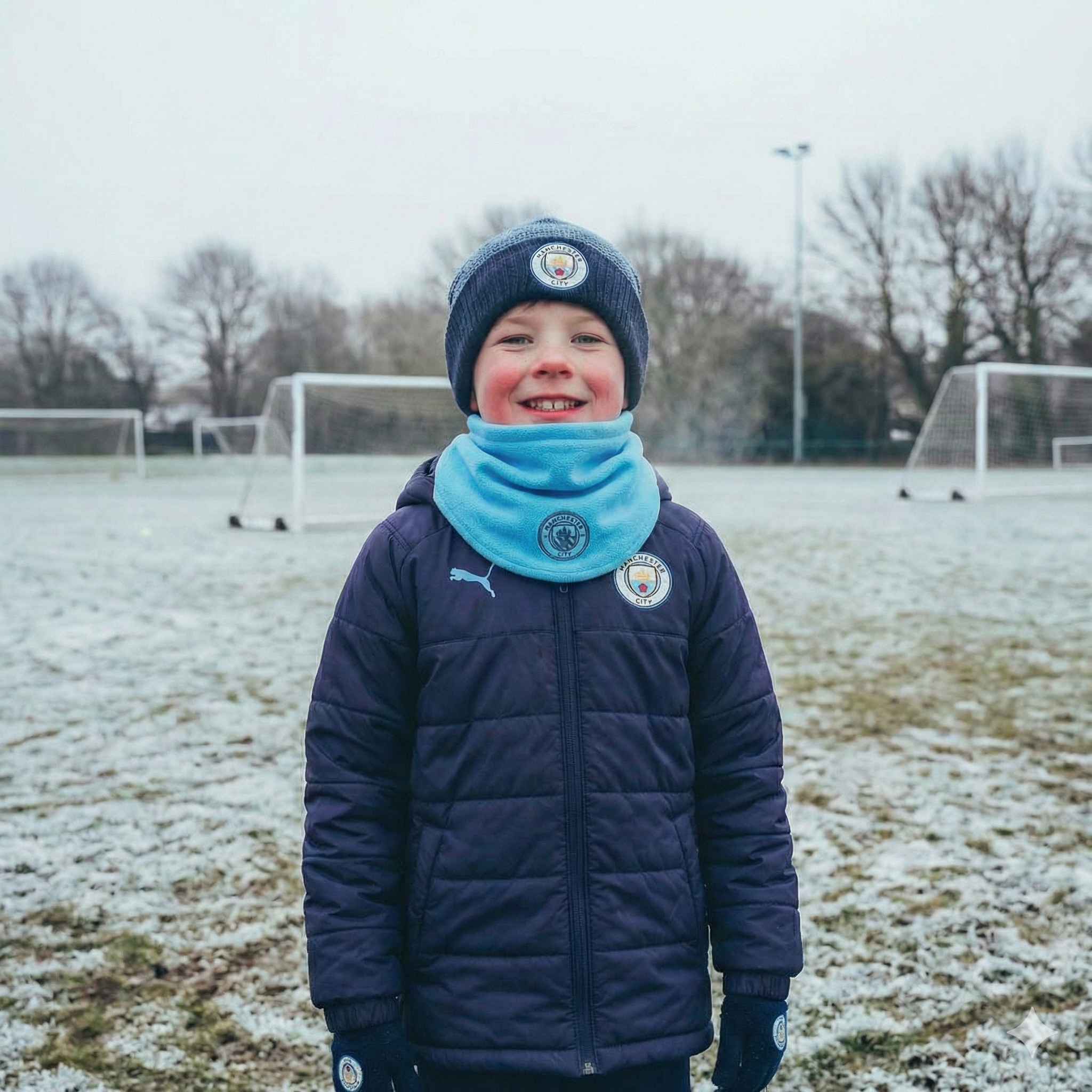 Manchester City nekwarmer Puma reversible Kids