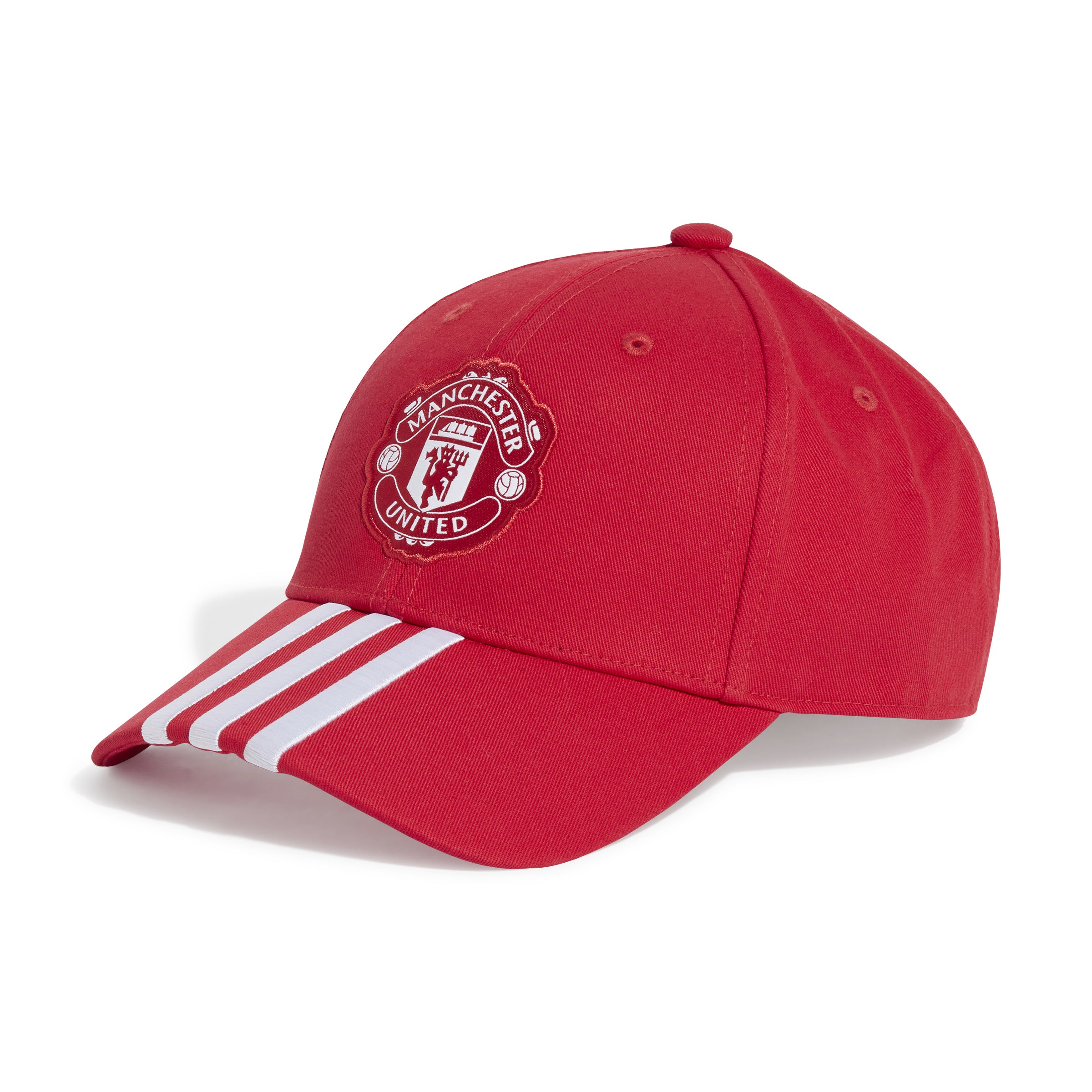 Manchester United pet Adidas 3 bandes volwassenen rouge/blanc