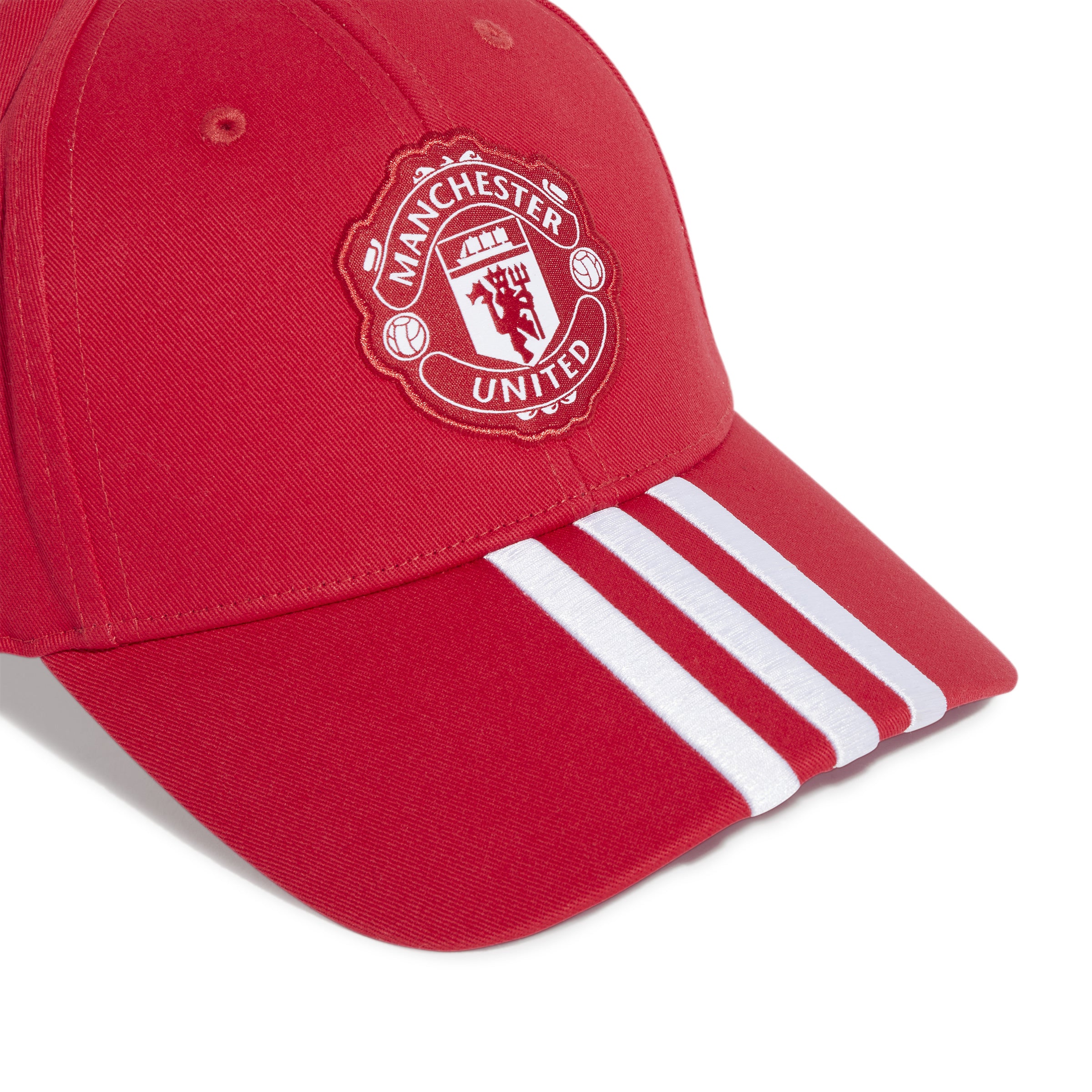 Manchester United pet Adidas 3 bandes volwassenen rouge/blanc
