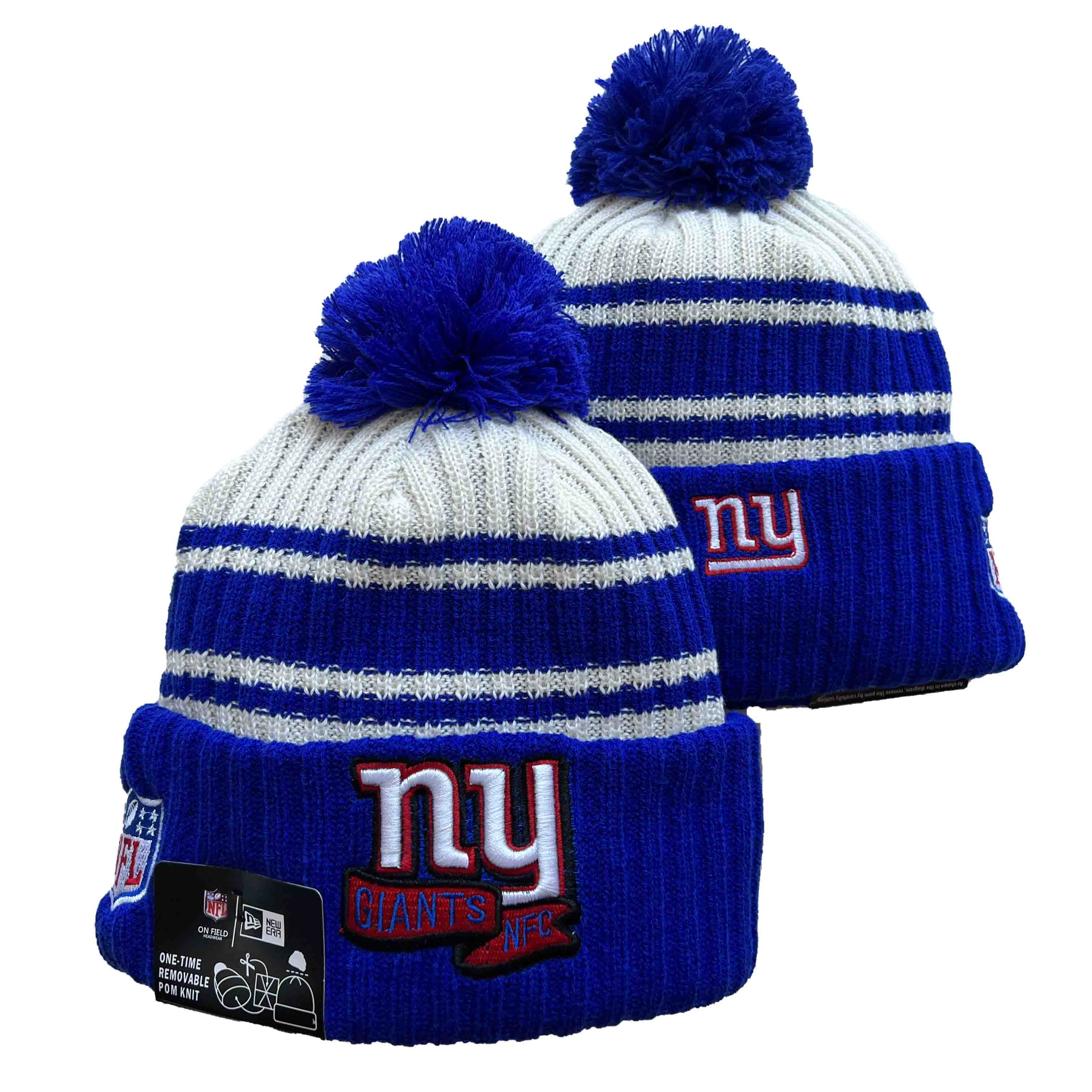 New York Giants hat pompom New Era blue