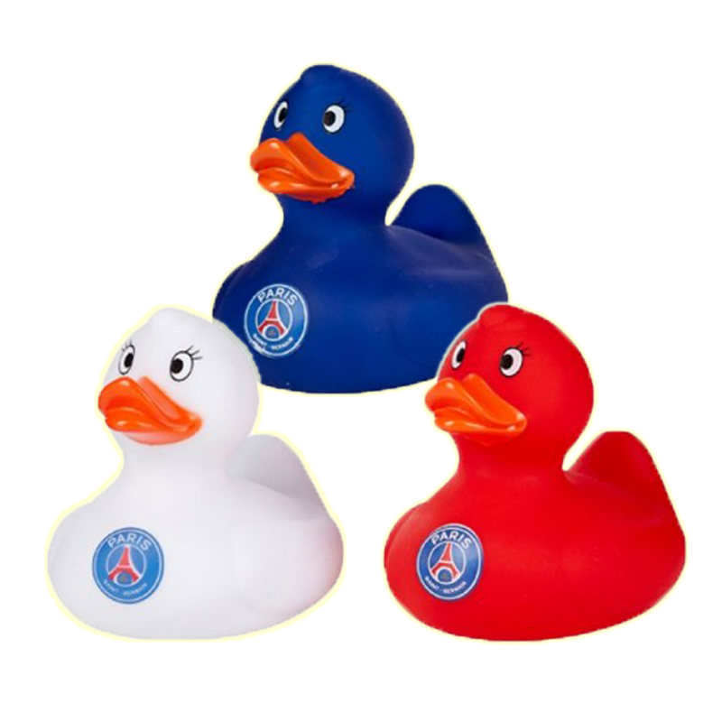 Club de canard en caoutchouc PSG couleurs 3 pièces